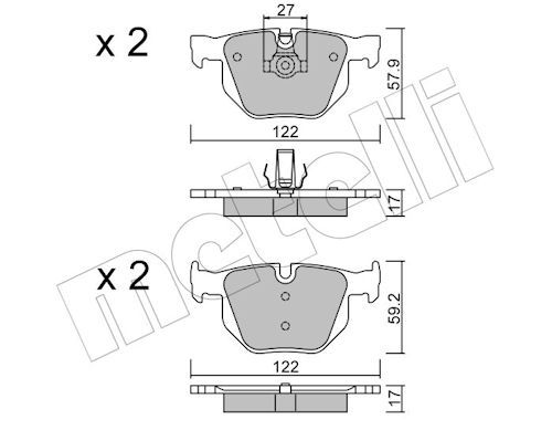 Гальмівні колодки дискові METELLI 2206440 - zapix