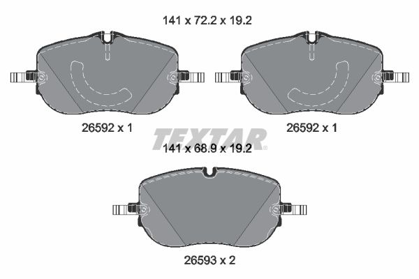 Гальмівні колодки дискові TEXTAR 2659201 - zapix