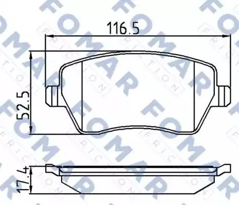 Гальмівні колодки дискові FOMAR FRICTION FO921181 - zapix