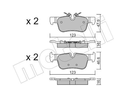 Гальмівні колодки дискові METELLI 2210380 - zapix