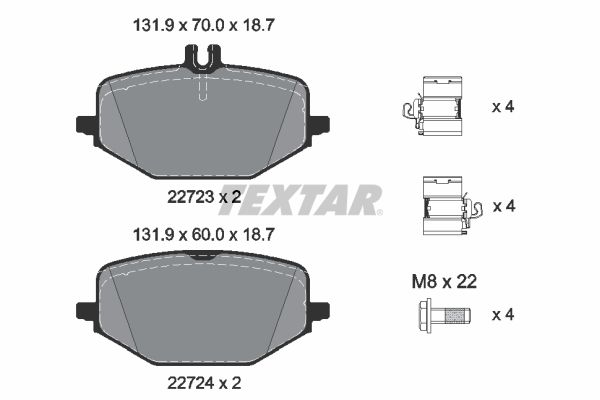 Гальмівні колодки дискові TEXTAR 2272303 - zapix