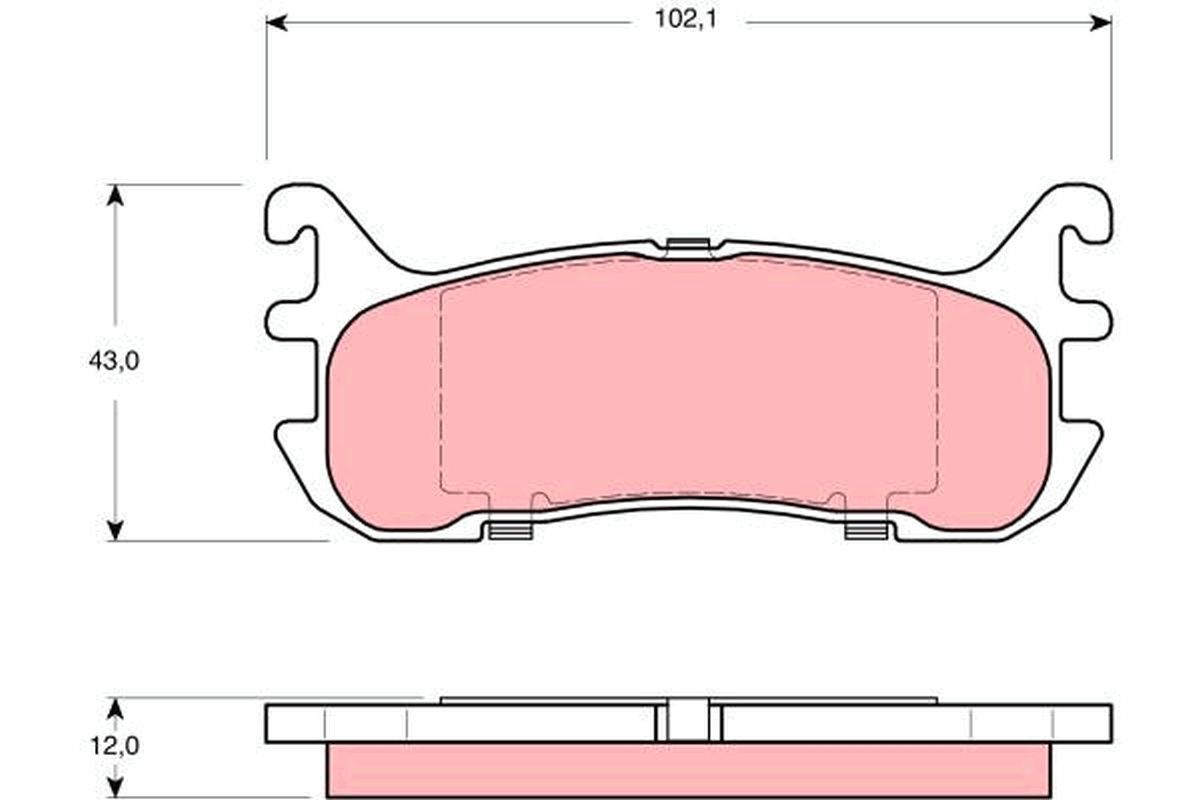 Гальмівні колодки дискові TRW GDB3319 - zapix