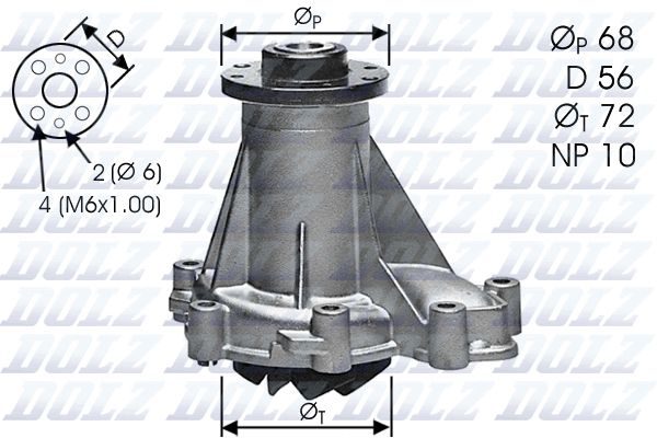 Помпа системы охлаждения DOLZ M276