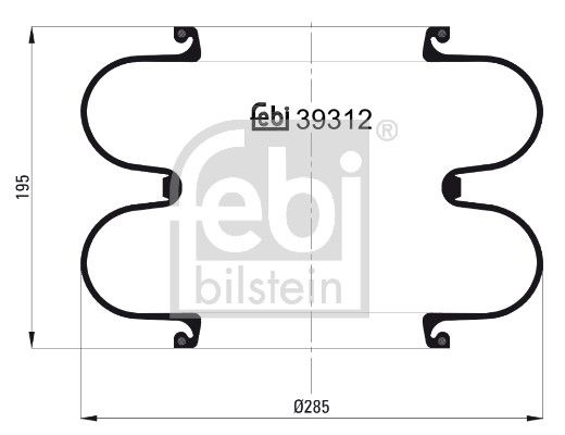 Пневматична підвіска FEBI BILSTEIN 39312 - zapix