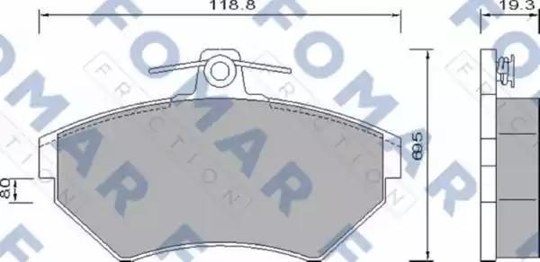 Гальмівні колодки дискові FOMAR FRICTION FO647681 - zapix