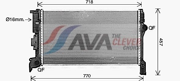 Радіатор охолодження двигуна AVA QUALITY COOLING VO2304 - zapix