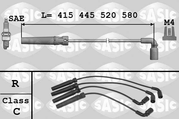 Кабелі запалювання SASIC 9286003 - zapix