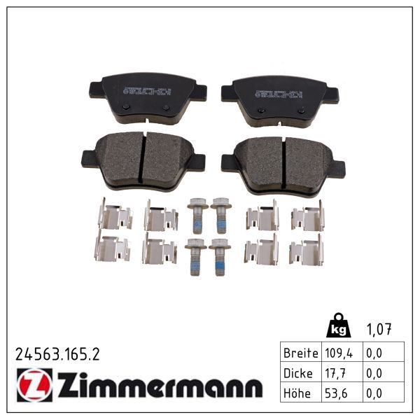 Гальмівні колодки дискові ZIMMERMANN 245631652 - zapix
