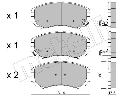 Гальмівні колодки дискові METELLI 2205030 - zapix