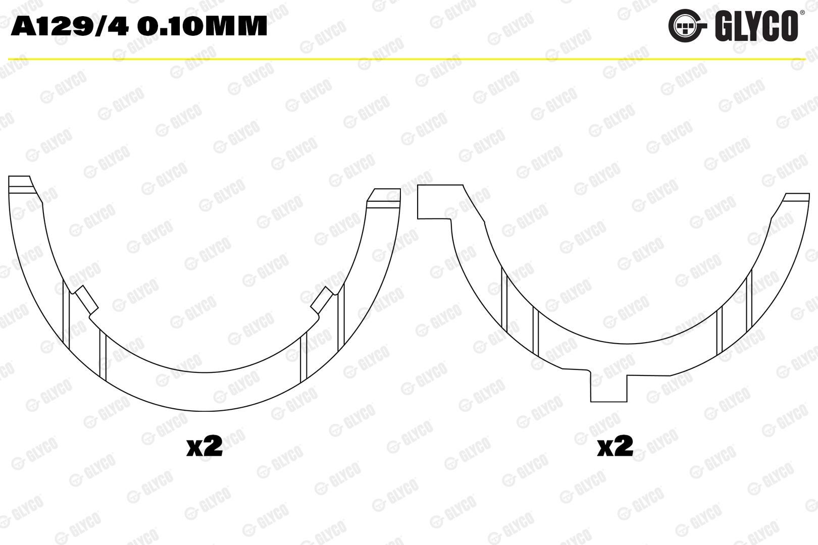 Проміжна шайба колінчастого вала GLYCO A1294010MM - zapix