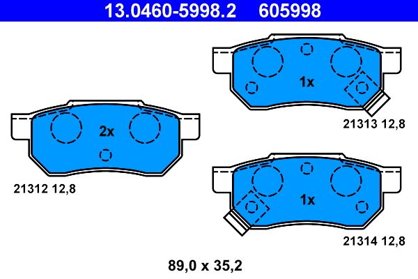 Гальмівні колодки дискові ATE 13046059982 - zapix