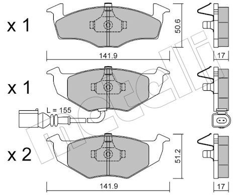 Гальмівні колодки дискові METELLI 2202063 - zapix
