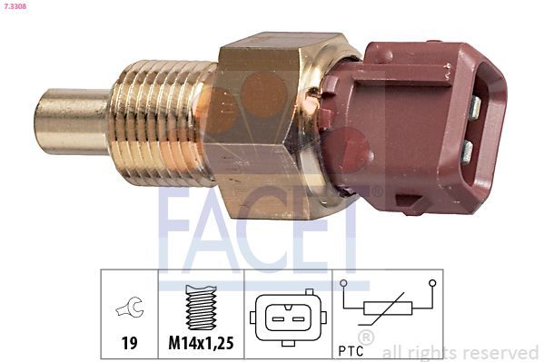 Датчик температури охолоджуючої рідини FACET 73308 - zapix