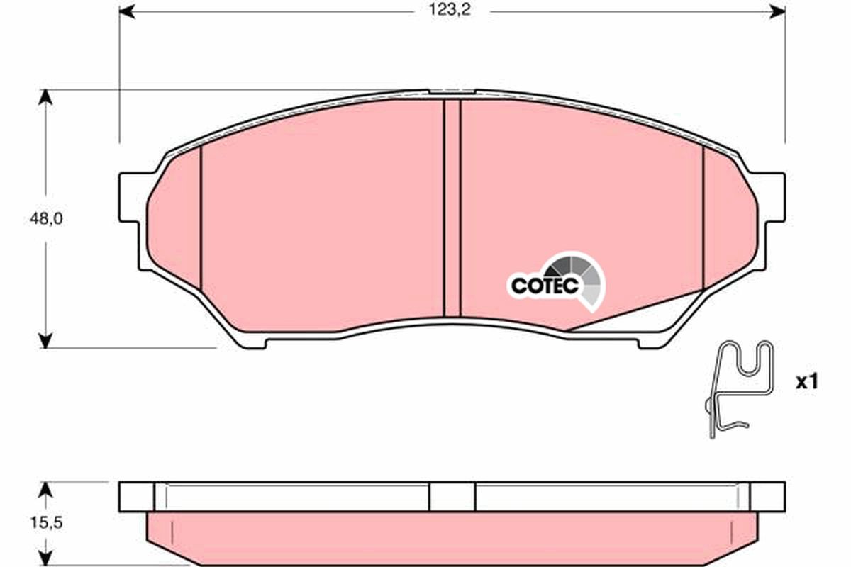 Гальмівні колодки дискові TRW GDB3270 - zapix