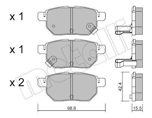 Гальмівні колодки дискові METELLI 2207460 - zapix