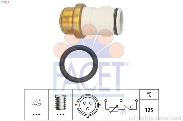 Датчик температури охолоджуючої рідини FACET 73533 - zapix