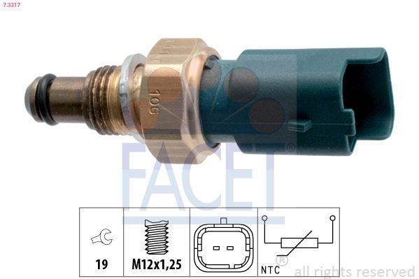 Датчик температури охолоджуючої рідини FACET 73317 - zapix