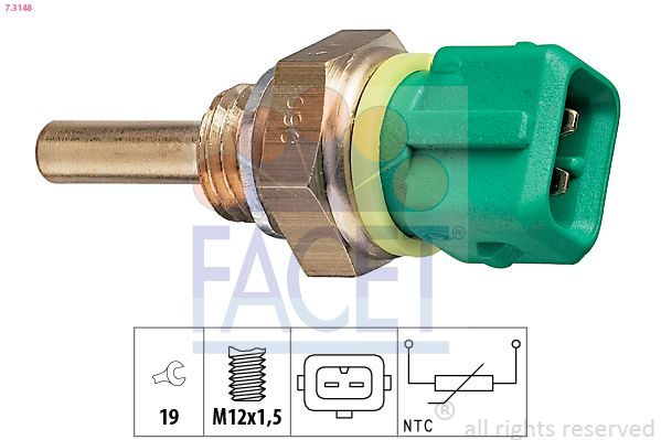 Датчик температури охолоджуючої рідини FACET 73148 - zapix