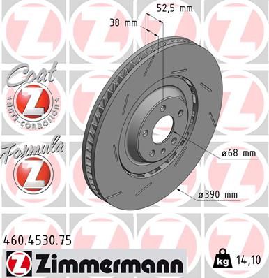 Гальмівний диск ZIMMERMANN 460453075 - zapix