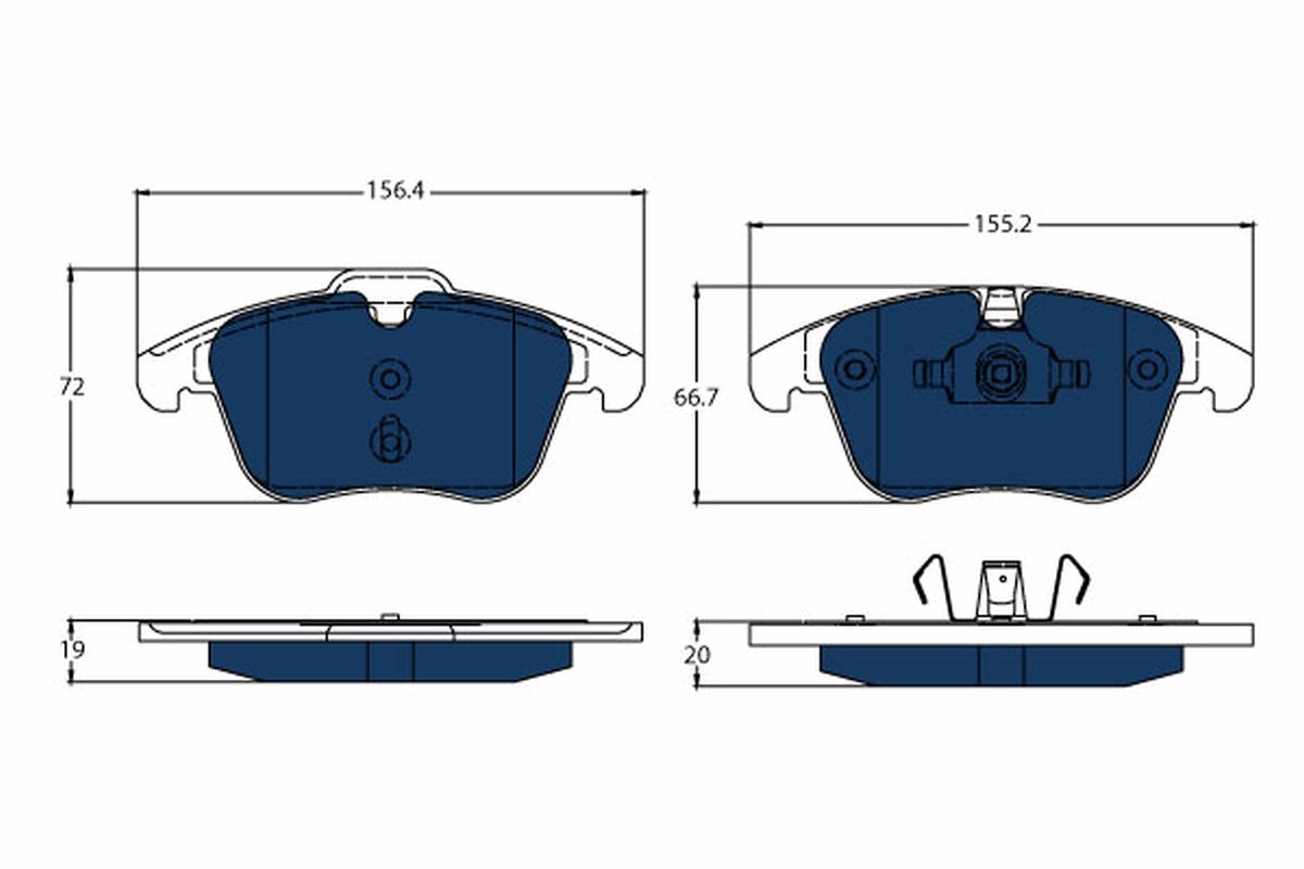 Гальмівні колодки дискові TRW GDB1683BTE - zapix