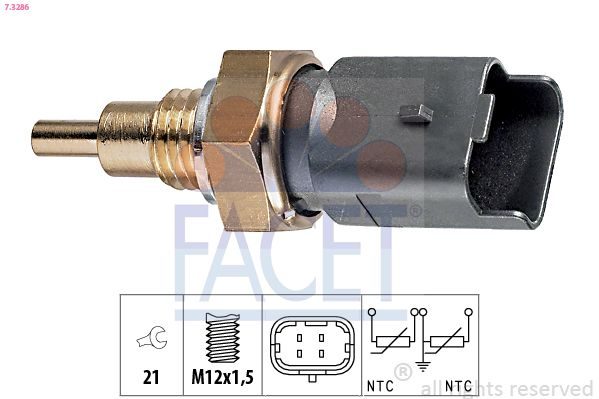 Датчик температури охолоджуючої рідини FACET 73286 - zapix