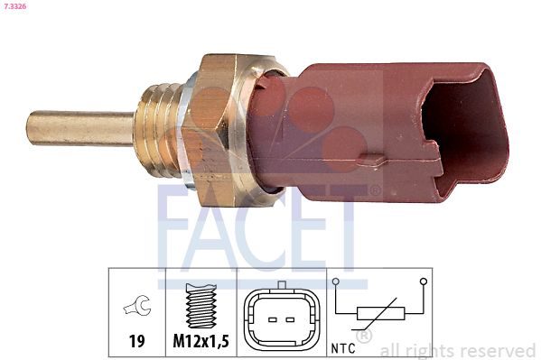 Датчик температури охолоджуючої рідини FACET 73326 - zapix