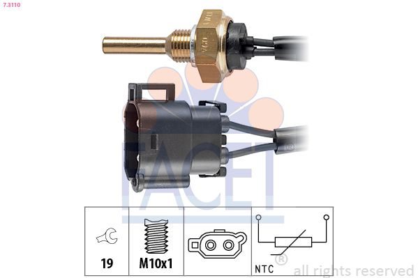 Датчик температури охолоджуючої рідини FACET 73110 - zapix