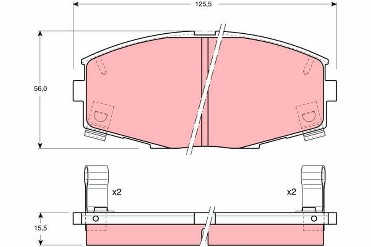 Гальмівні колодки дискові TRW GDB880 - zapix