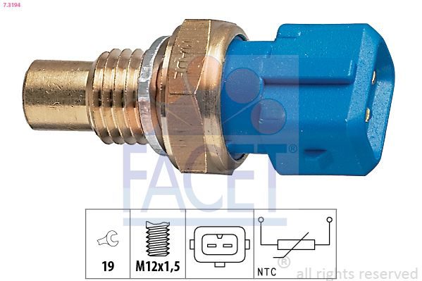 Датчик температури охолоджуючої рідини FACET 73194 - zapix