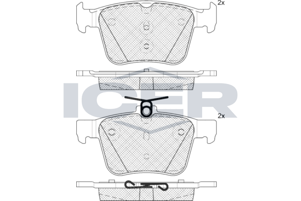 Тормозные колодки дисковые ICER 182098