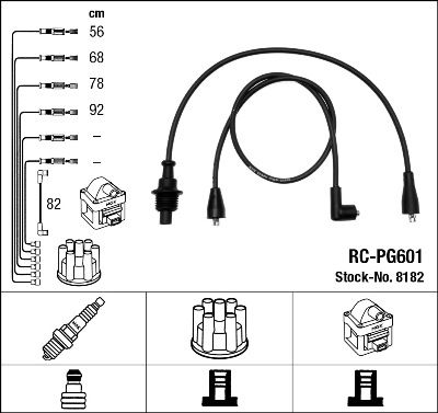Кабелі запалювання NGK 8182 - zapix