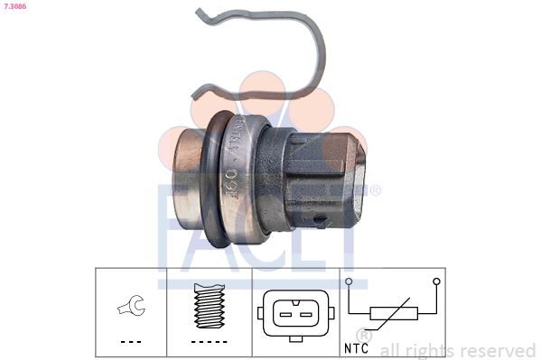 Датчик температури охолоджуючої рідини FACET 73086 - zapix