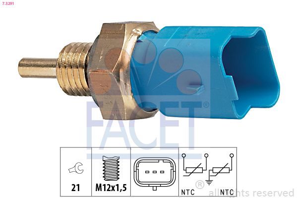 Датчик температури охолоджуючої рідини FACET 73291 - zapix