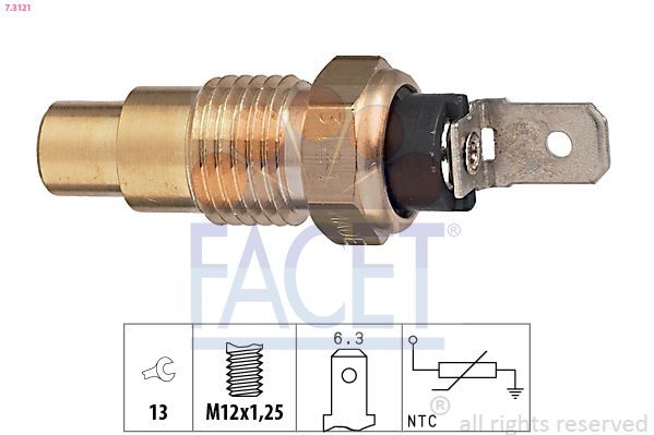 Датчик температури охолоджуючої рідини FACET 73121 - zapix