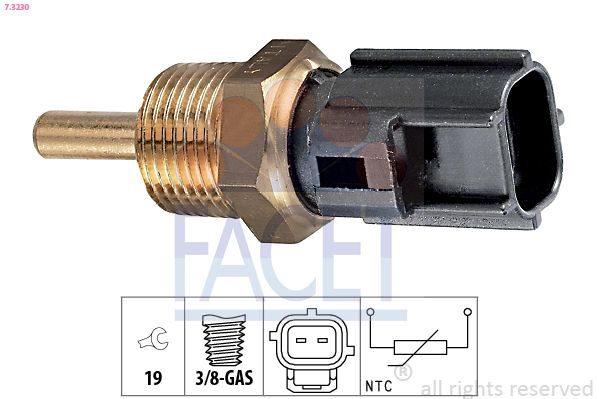 Датчик температури охолоджуючої рідини FACET 73230 - zapix