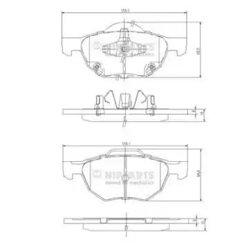 Гальмівні колодки дискові NIPPARTS J3604064 - zapix