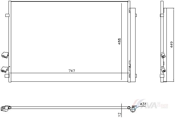 Радіатор кондиціонера AVA QUALITY COOLING VN5448D - zapix