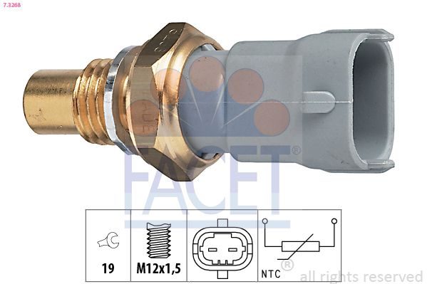Датчик температури охолоджуючої рідини FACET 73268 - zapix
