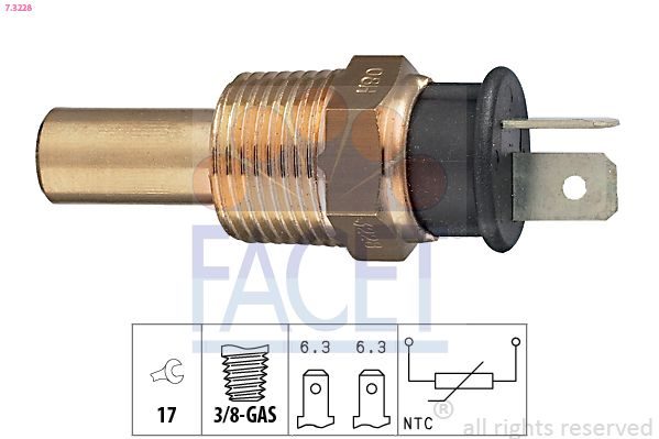 Датчик температури охолоджуючої рідини FACET 73228 - zapix