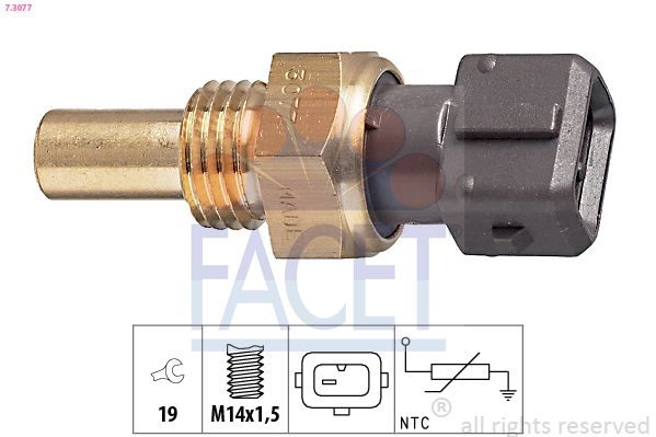 Датчик температури охолоджуючої рідини FACET 73077 - zapix