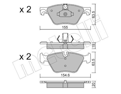 Гальмівні колодки дискові METELLI 2209170 - zapix