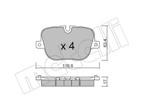 Гальмівні колодки дискові METELLI 2208370 - zapix