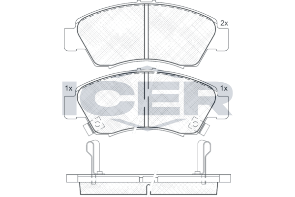 Гальмівні колодки дискові ICER 180958 - zapix