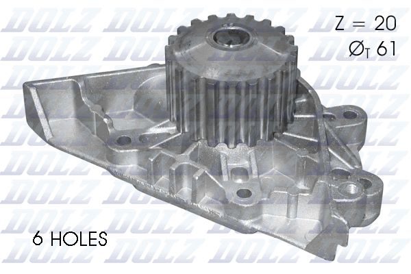 Помпа системи охолодження DOLZ C124 - zapix