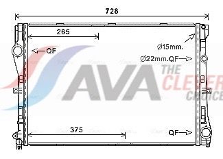 Радіатор охолодження двигуна AVA QUALITY COOLING MS2679 - zapix