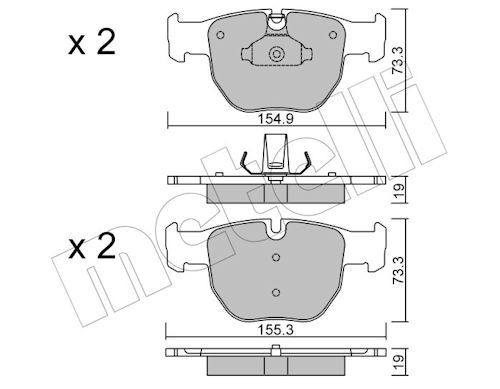 Гальмівні колодки дискові METELLI 2205980 - zapix