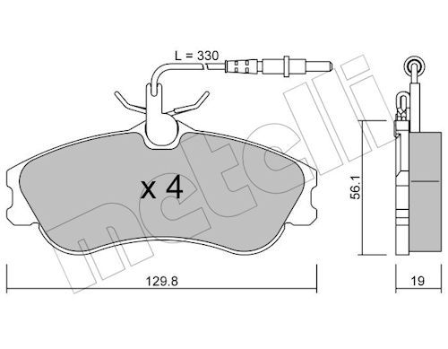 Гальмівні колодки дискові METELLI 2202170 - zapix