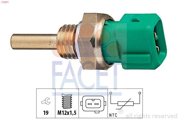 Датчик температури охолоджуючої рідини FACET 73211 - zapix