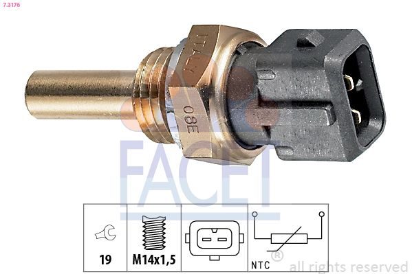 Датчик температури охолоджуючої рідини FACET 73176 - zapix
