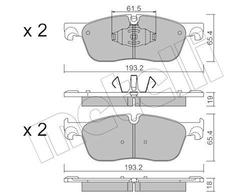 Гальмівні колодки дискові METELLI 2211230 - zapix